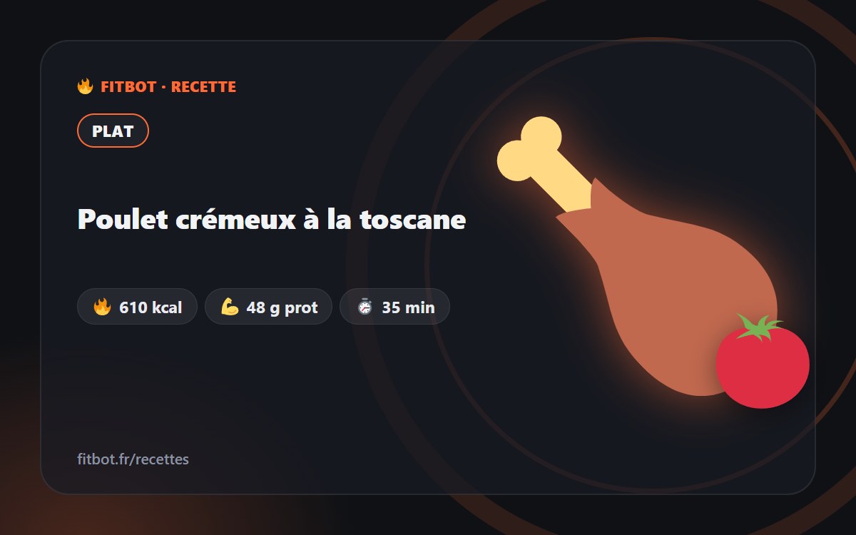 Poulet crémeux à la toscane