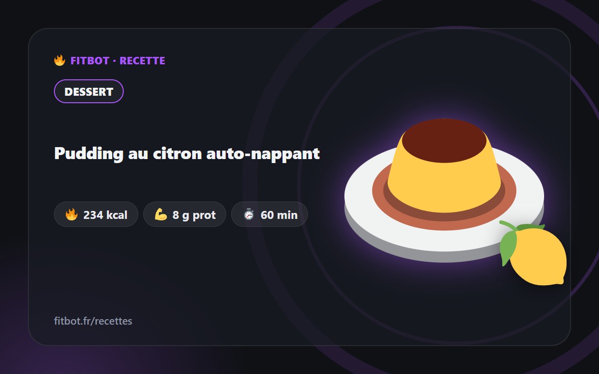 Pudding au citron auto-nappant
