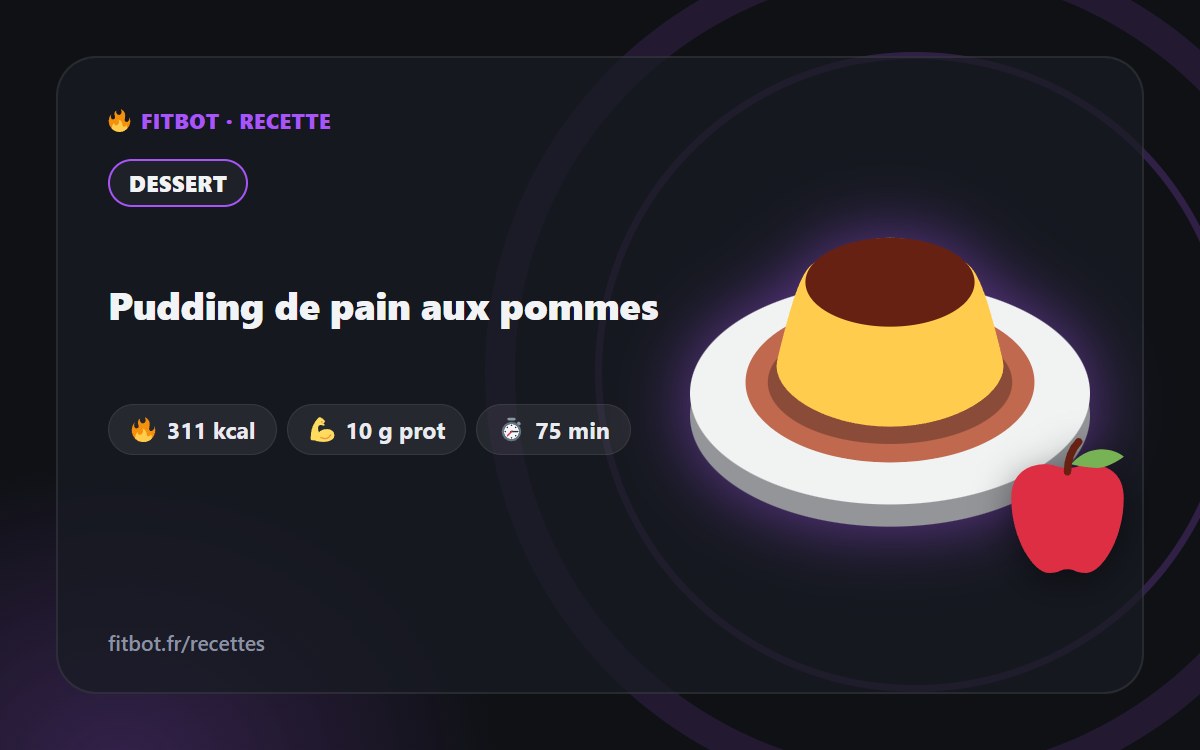 Pudding de pain aux pommes