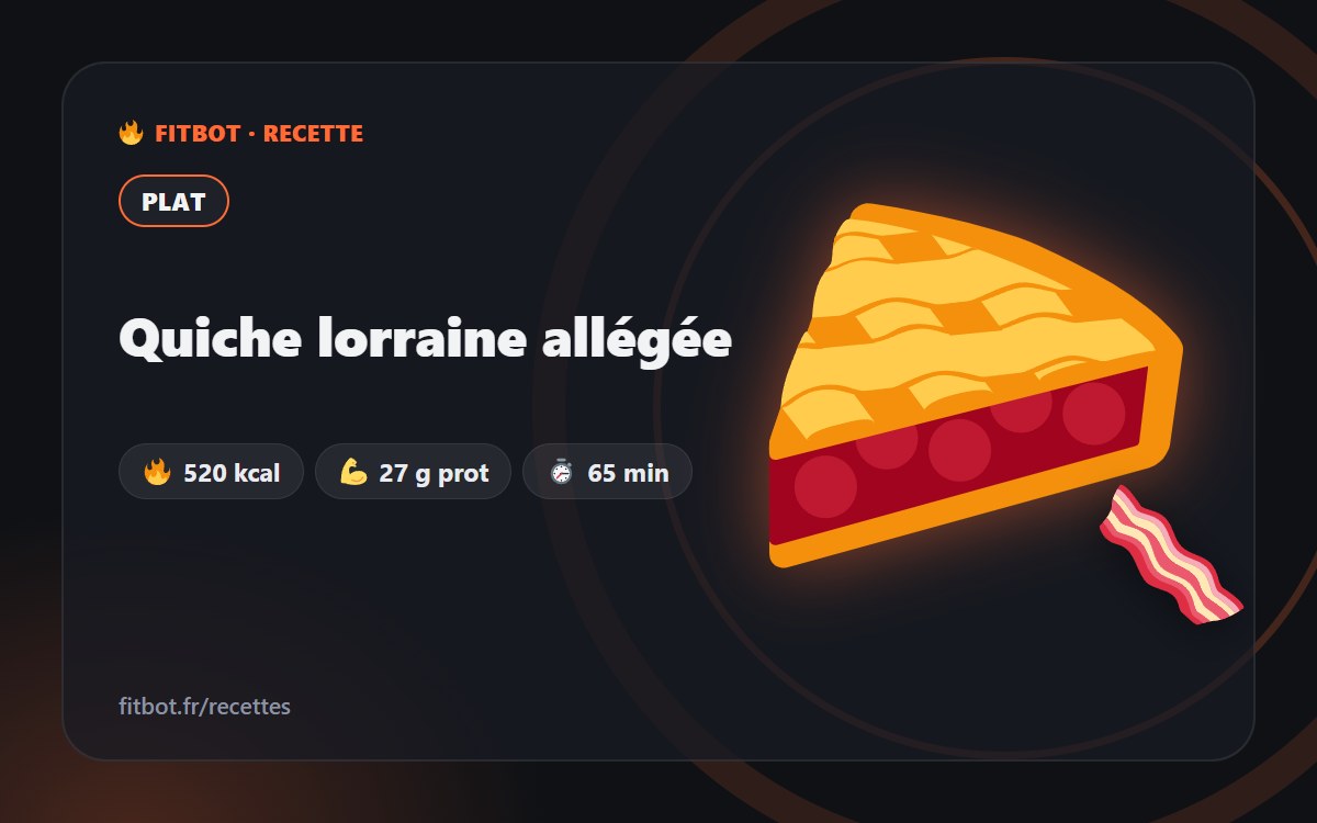 Quiche lorraine allégée