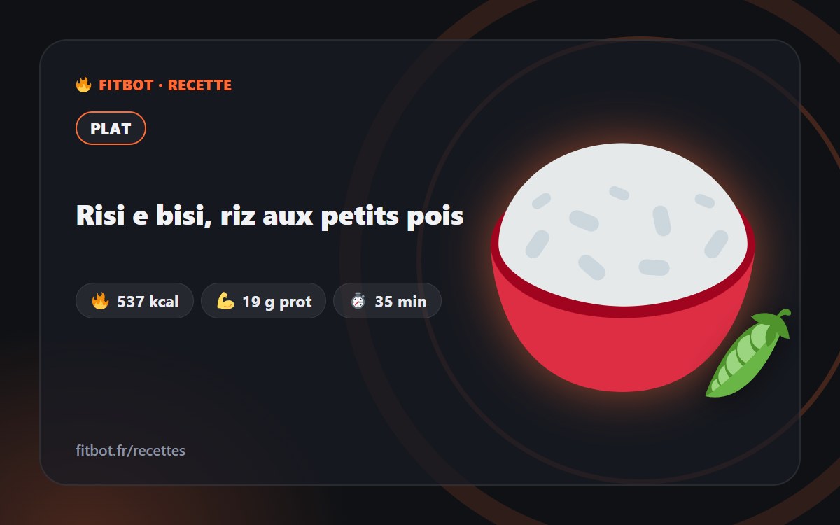 Risi e bisi, Reis mit Erbsen