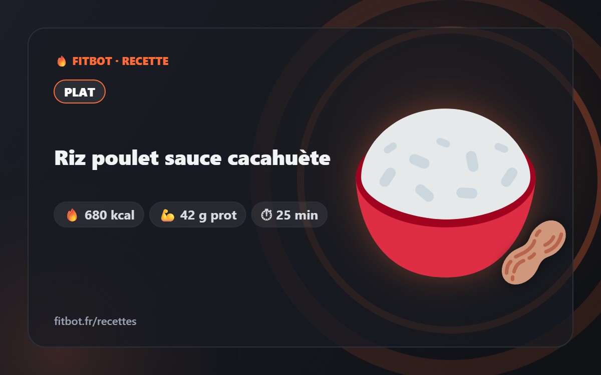 Riz poulet sauce cacahuète