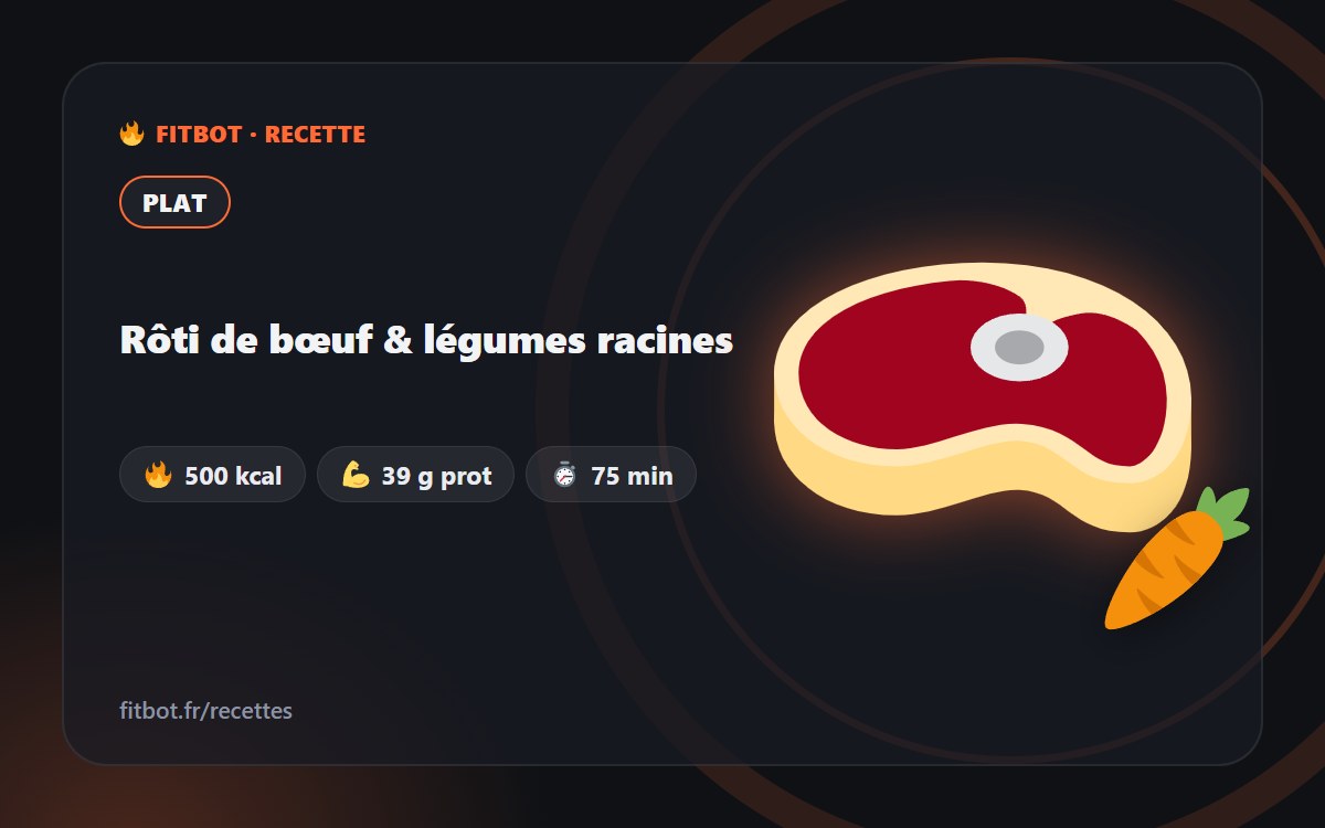 Rôti de bœuf & légumes racines