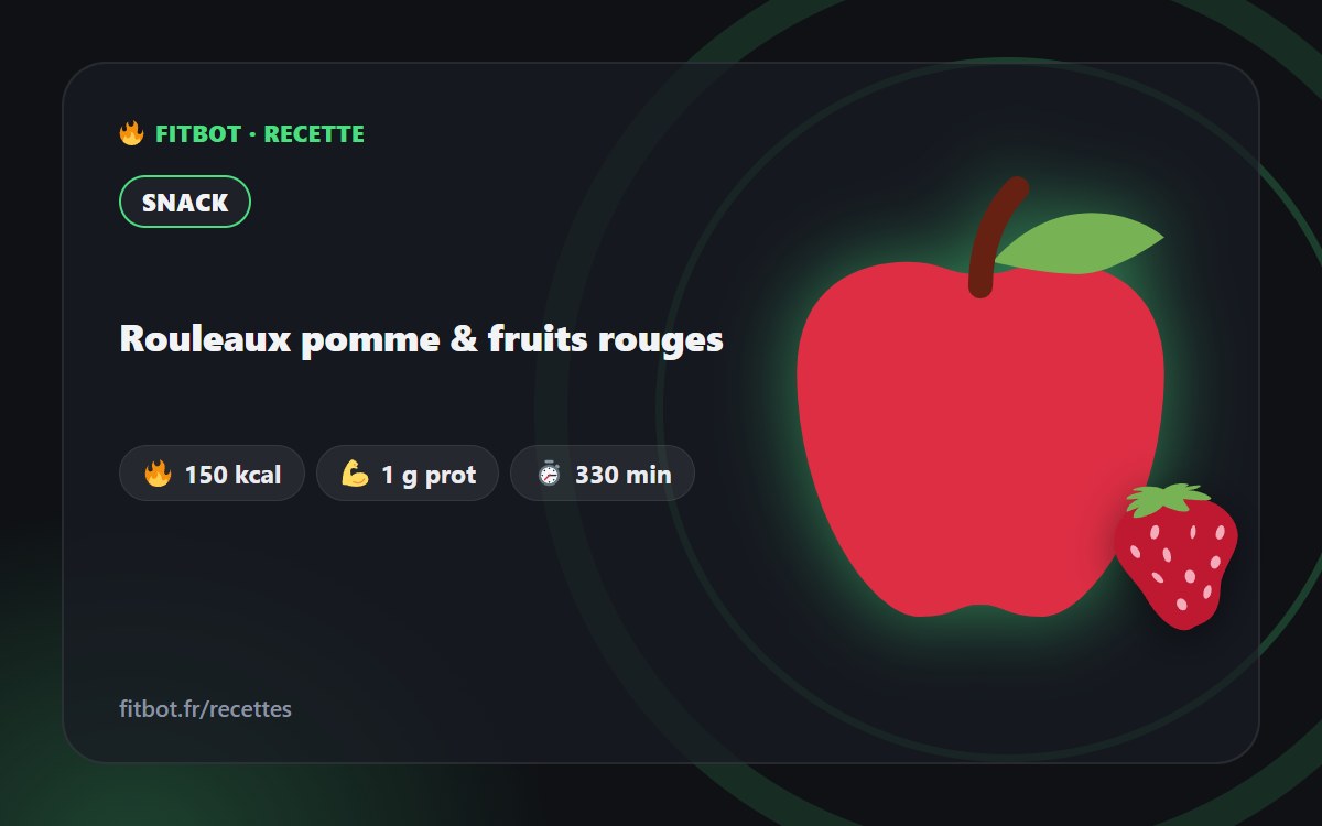 Rouleaux pomme & fruits rouges