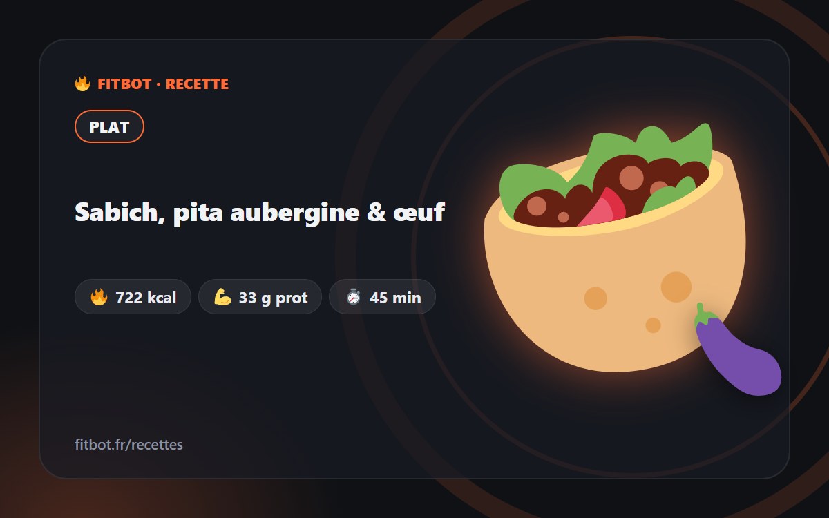 Sabich, pita aubergine & œuf