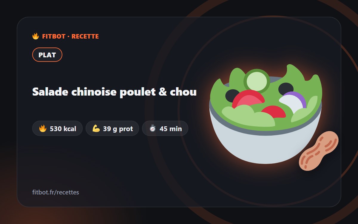 Chinesischer Salat mit Hähnchen & Kohl