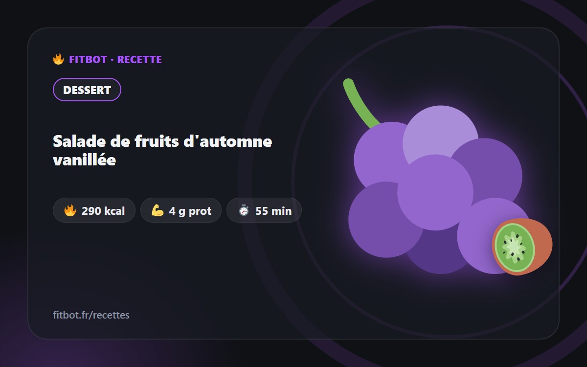 Salade de fruits d'automne vanillée