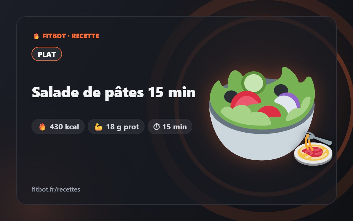 Salade de pâtes 15 min
