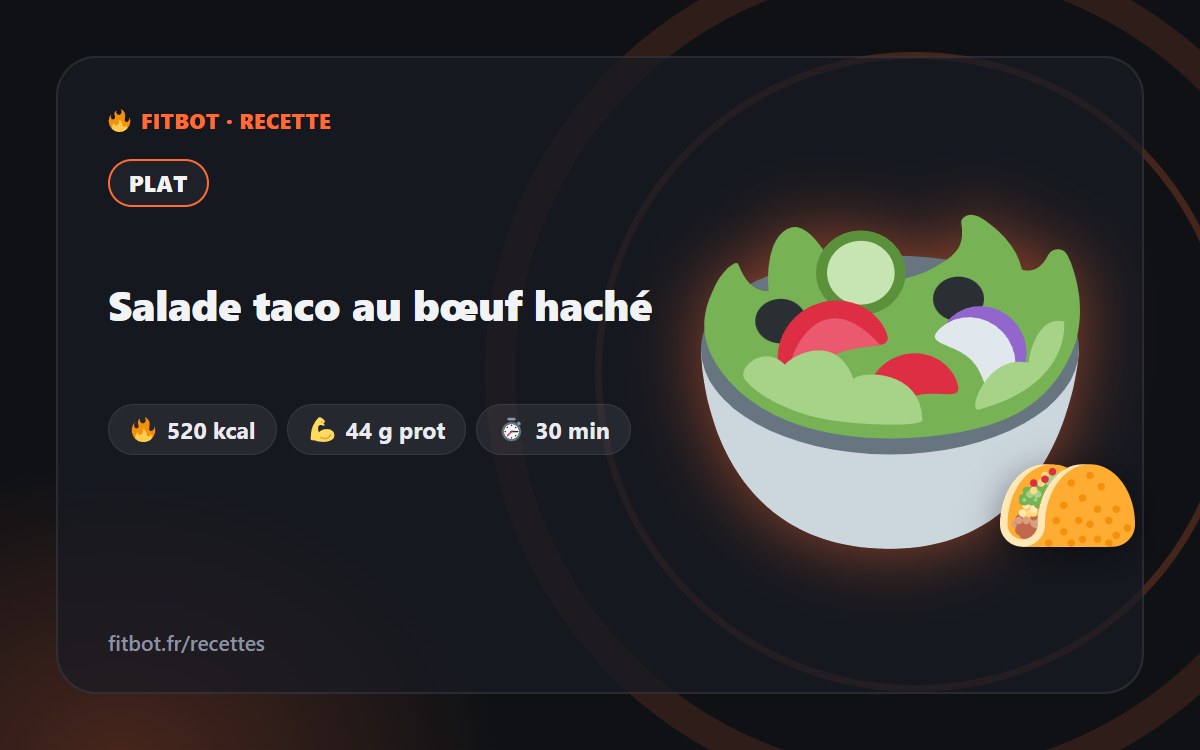 Ensalada taco con carne picada de ternera