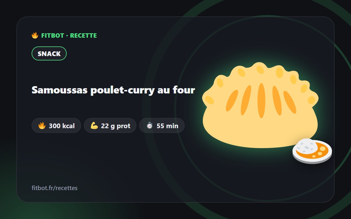 Samoussas poulet-curry au four