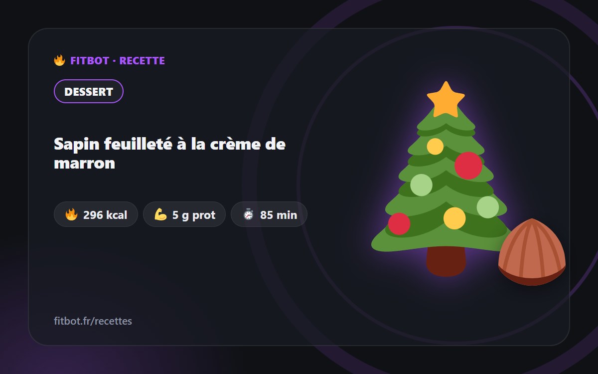 Sapin feuilleté à la crème de marron