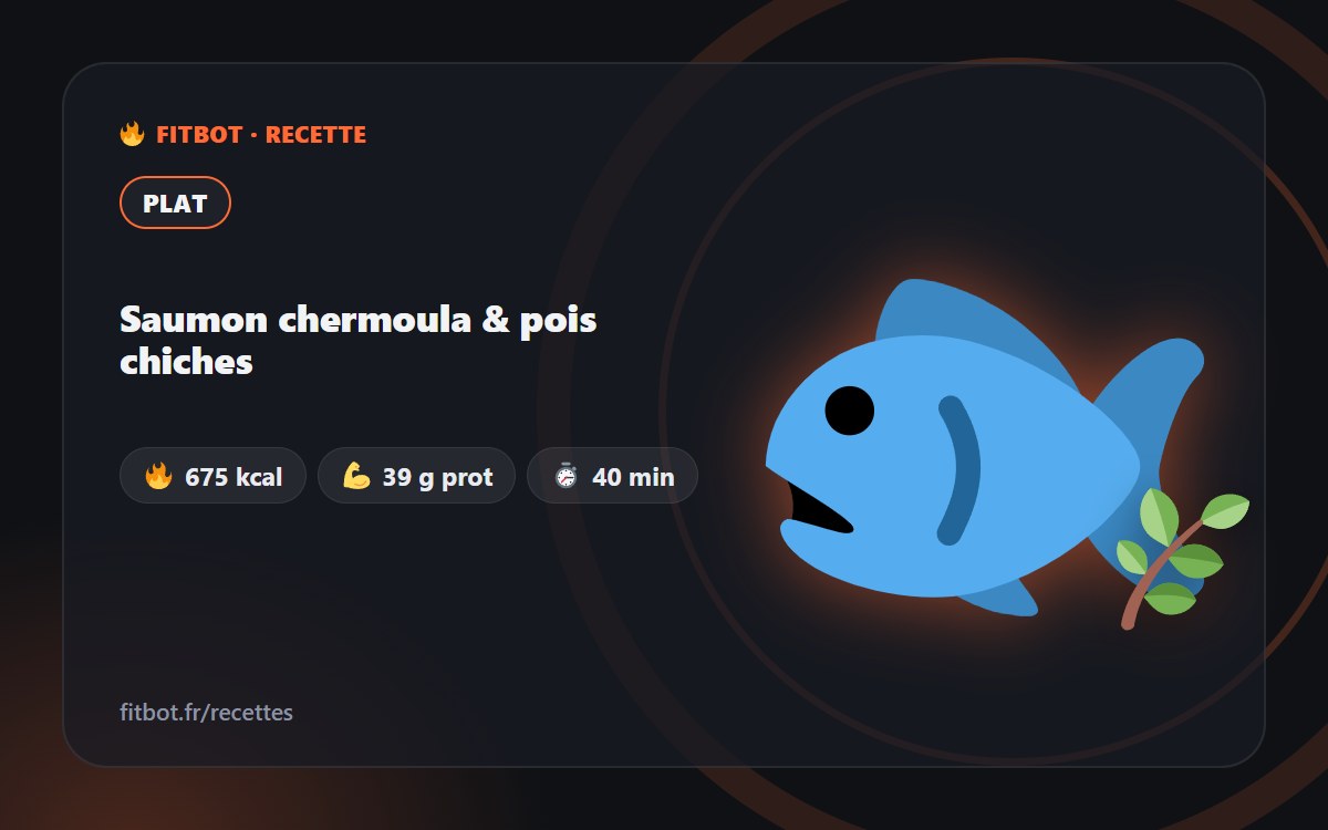 Saumon chermoula & pois chiches