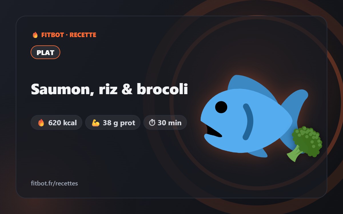 Lachs, Reis & Brokkoli