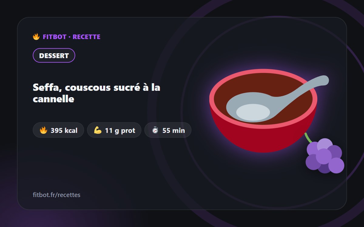Seffa, couscous sucré à la cannelle