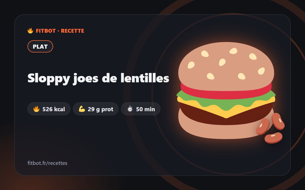 Sloppy joes de lentejas