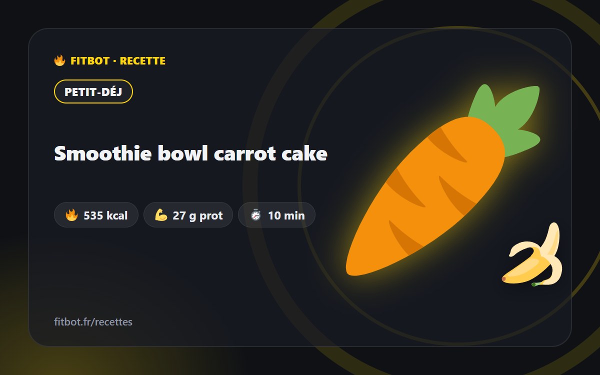 Carrot Cake Smoothie Bowl