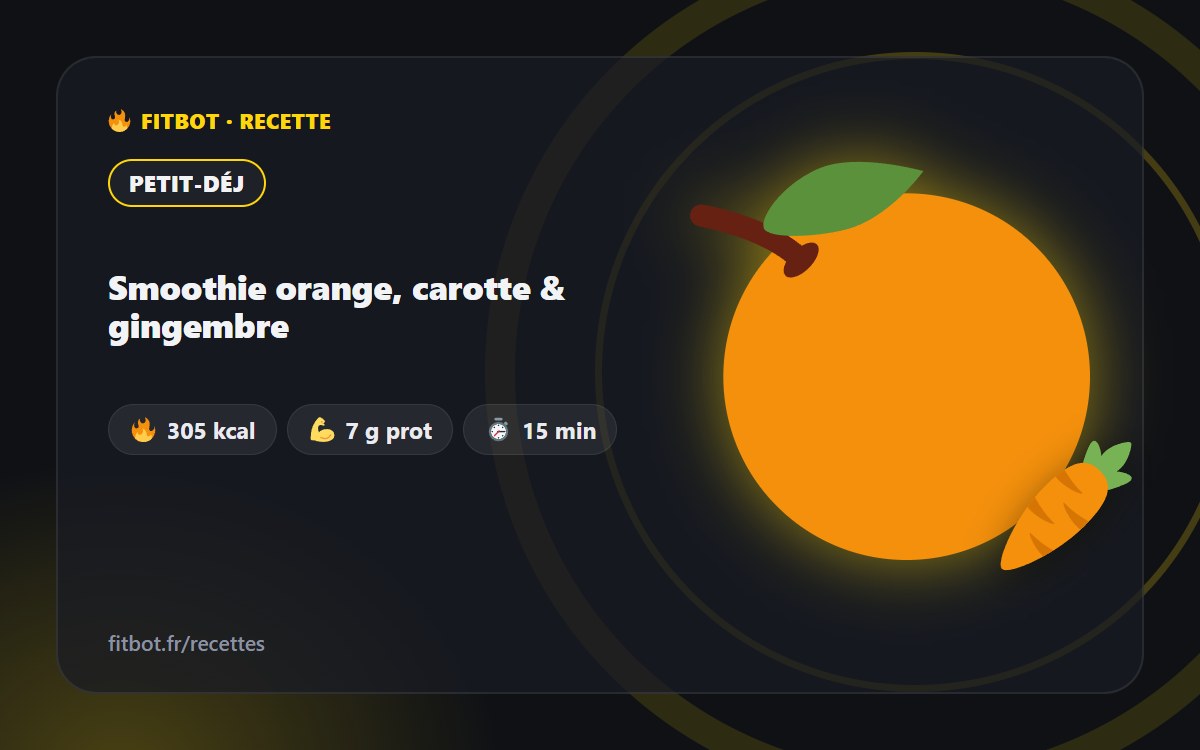 Smoothie de naranja, zanahoria y jengibre
