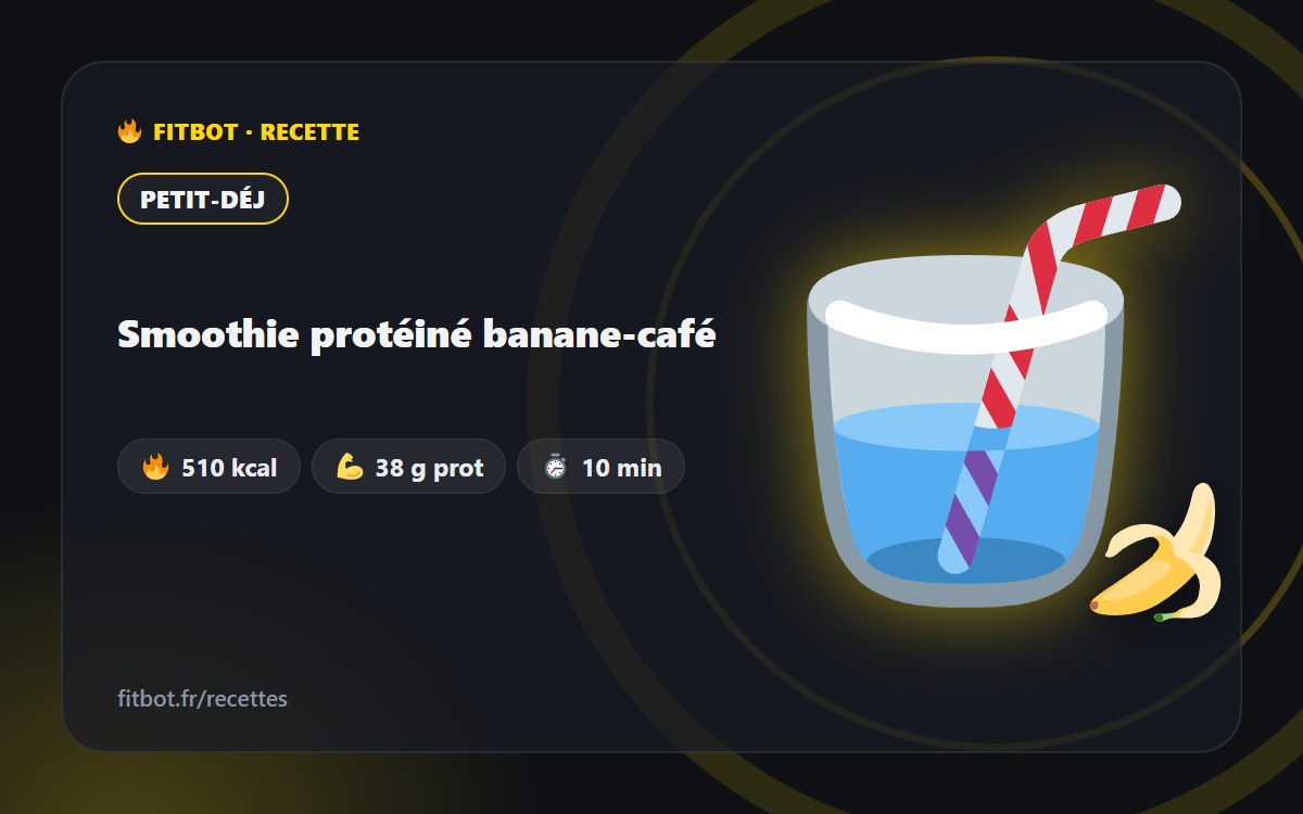 Smoothie protéiné banane-café