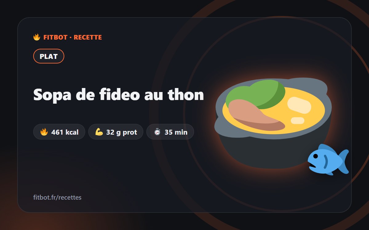 Sopa de fideo au thon