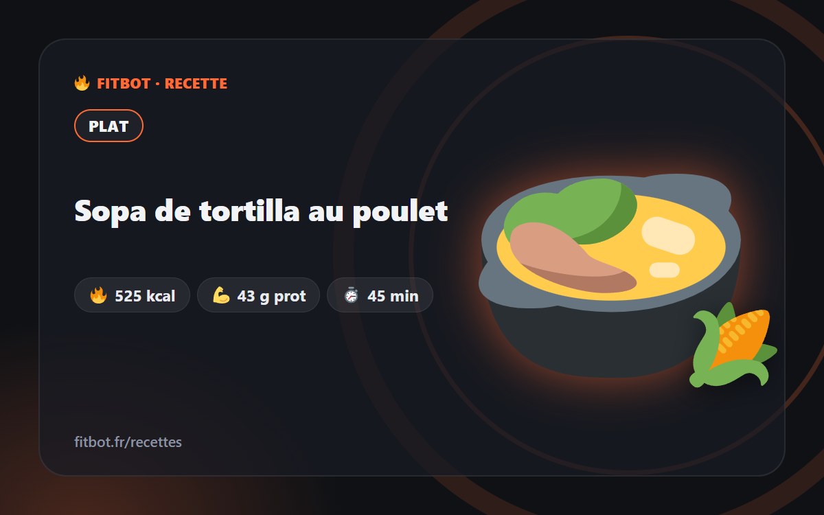 Sopa de tortilla au poulet