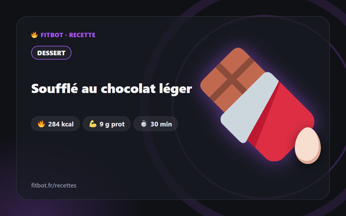 Soufflé de chocolate ligero