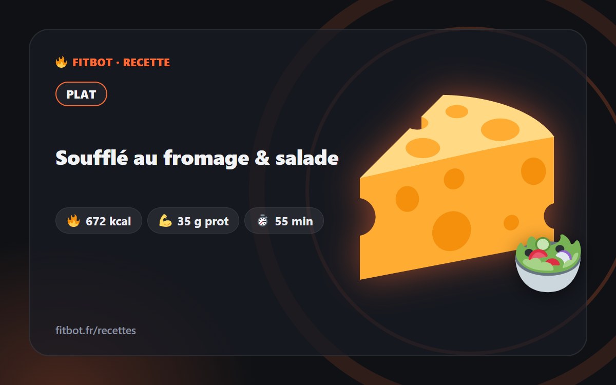 Soufflé au fromage & salade