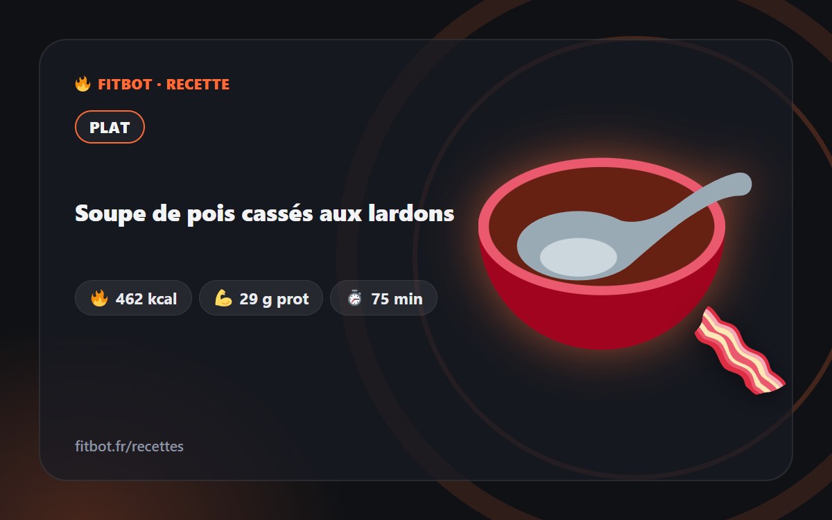 Erbsensuppe mit Speckwürfeln