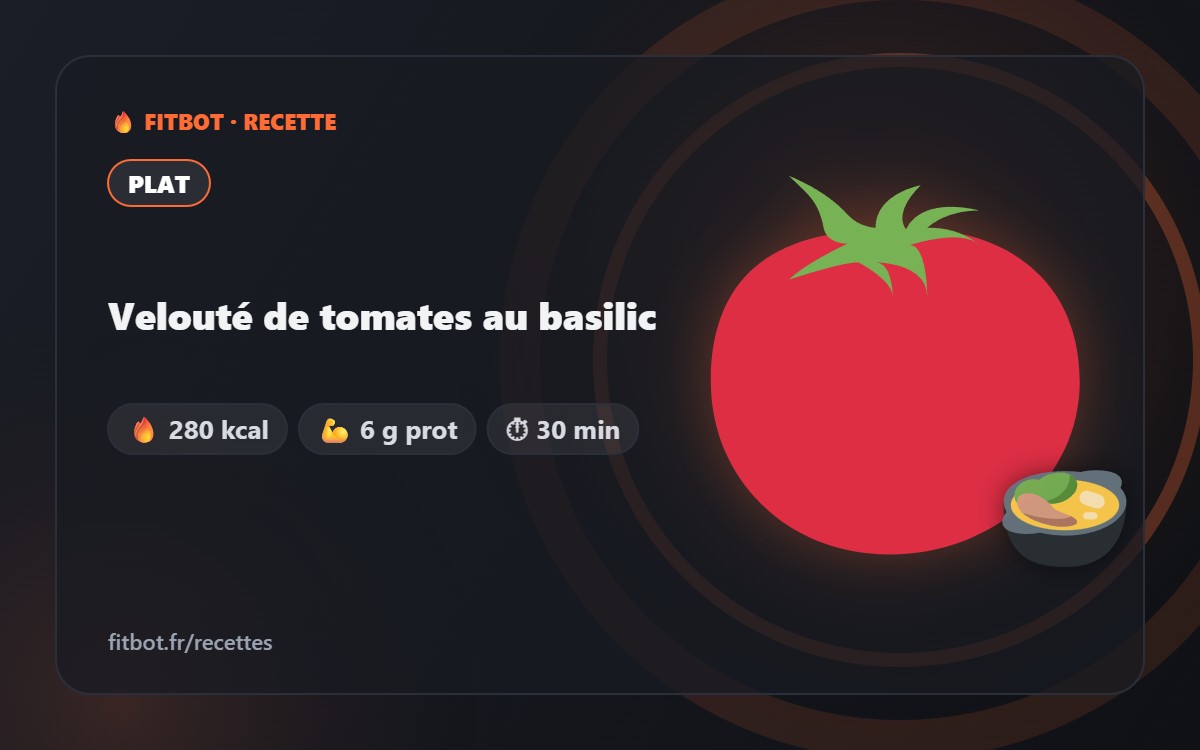Tomatencremesuppe mit Basilikum