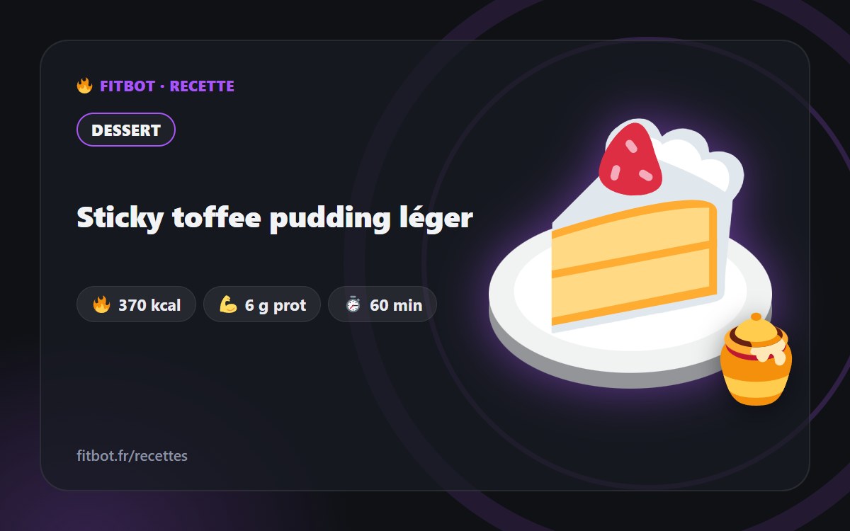 Leichter Sticky Toffee Pudding