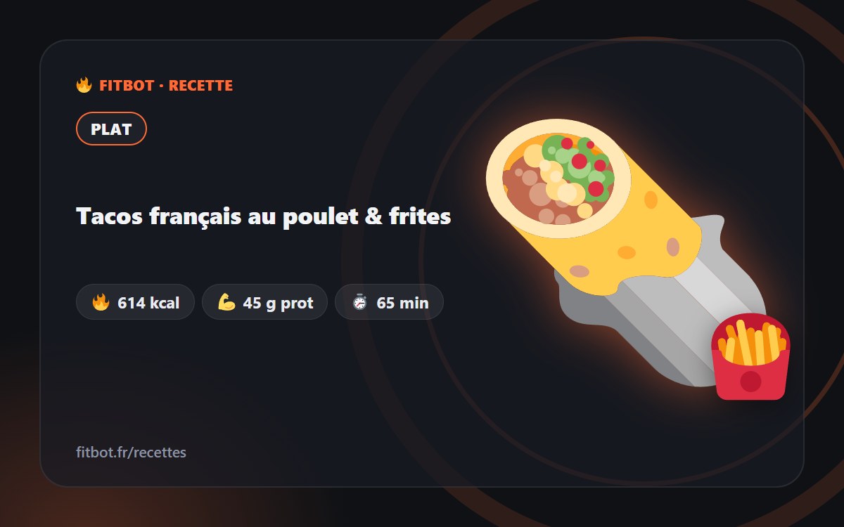 Tacos français au poulet & frites