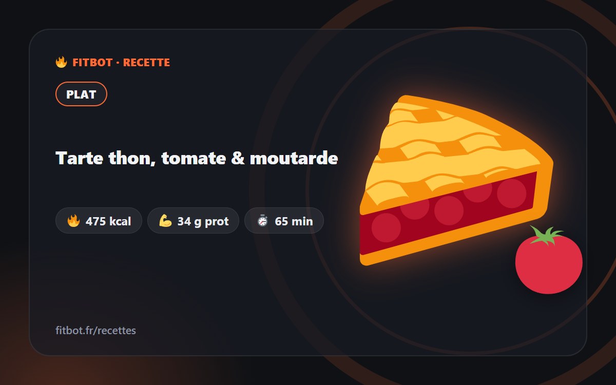 Tarta de atún, tomate & mostaza
