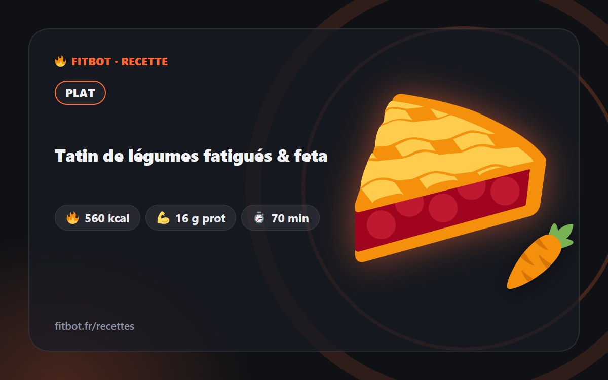 Tatin de verduras de aprovechamiento & feta