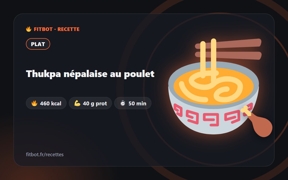 Thukpa népalaise au poulet