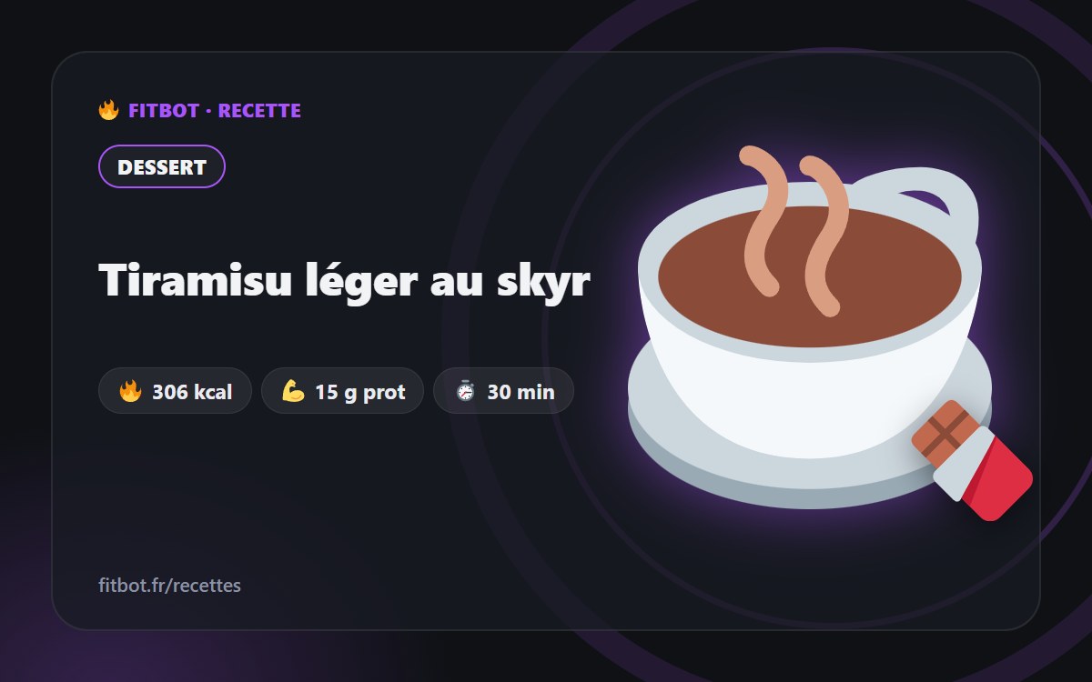 Tiramisu léger au skyr