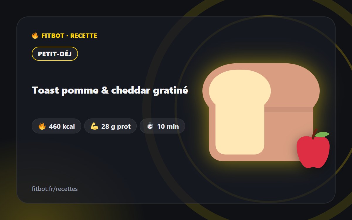 Überbackener Toast mit Apfel & Cheddar