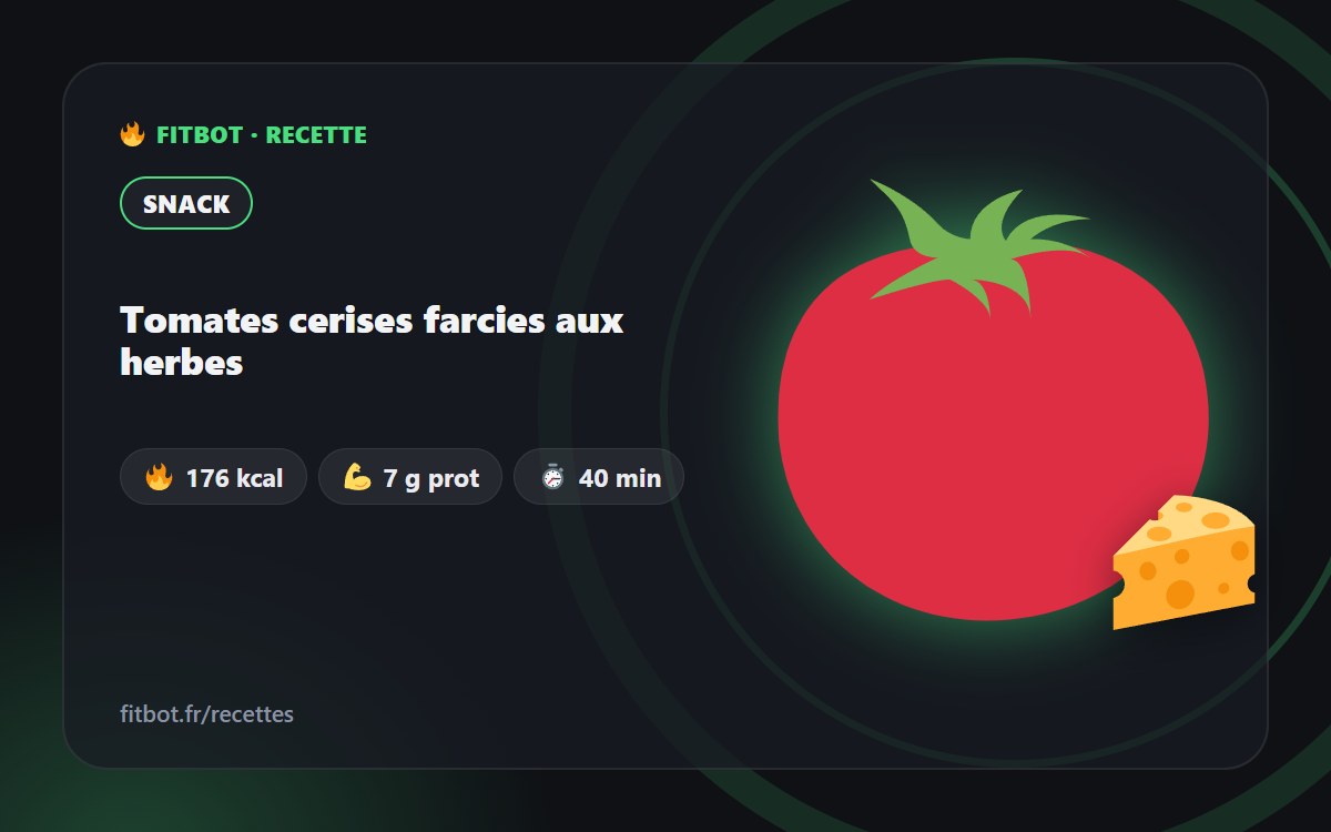 Tomates cerises farcies aux herbes