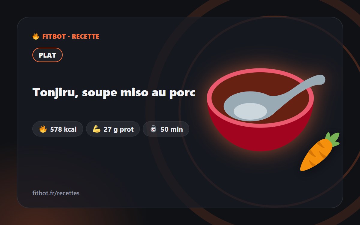 Tonjiru, Miso-Suppe mit Schweinefleisch