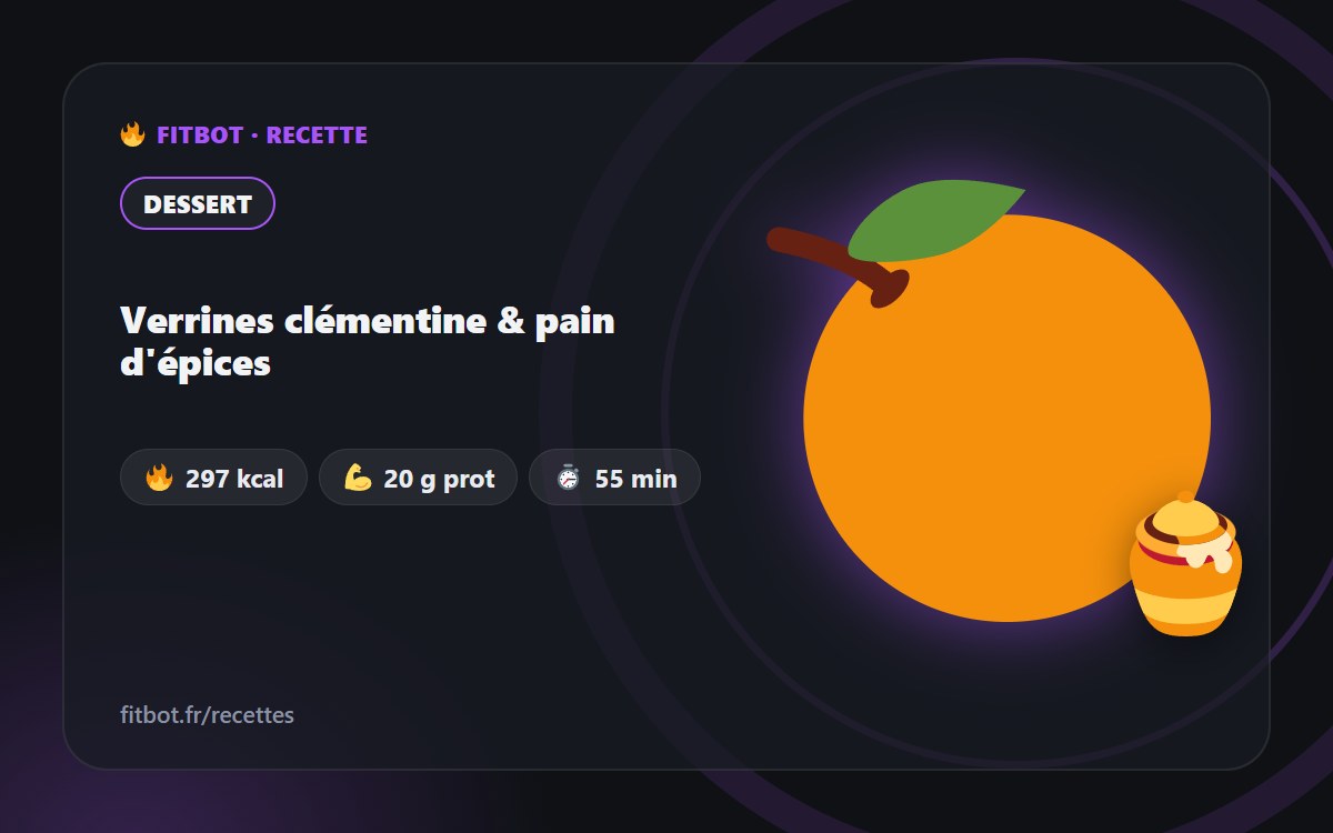 Verrines clémentine & pain d'épices