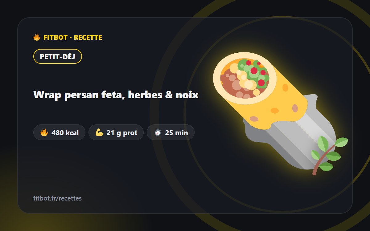 Wrap persan feta, herbes & noix